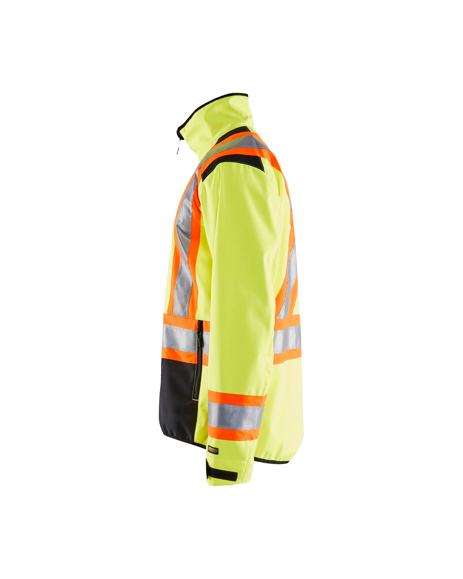 Hi-Vis Softshell Jacket - Yellow Hi-viz/Black