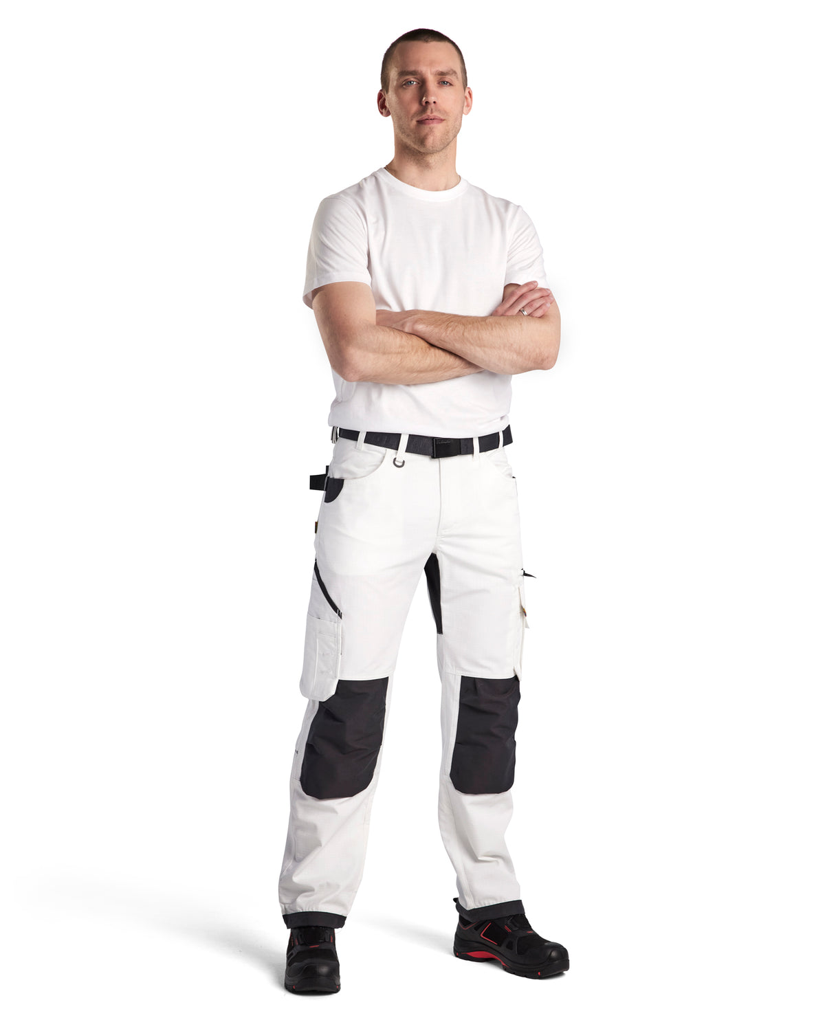 Ripstop Pants - White/Dark grey