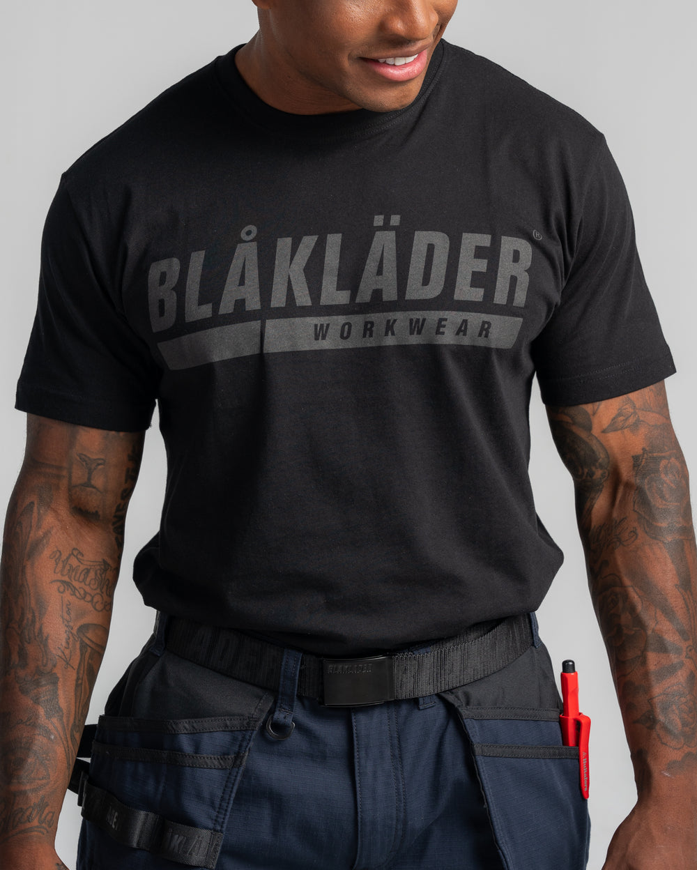 Short Sleeve Branded T-Shirt - Black
