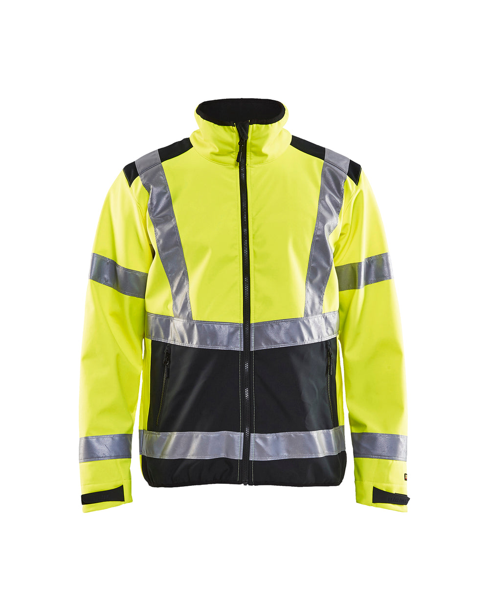 Hi-Vis Softshell Jacket - Yellow Hi-viz/Black