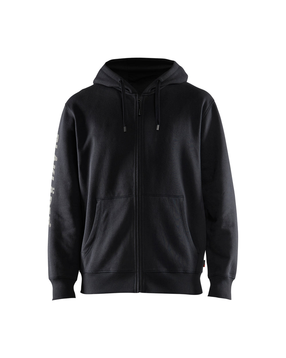 Branded Hooded Zip-up Sweatshirt - Black
