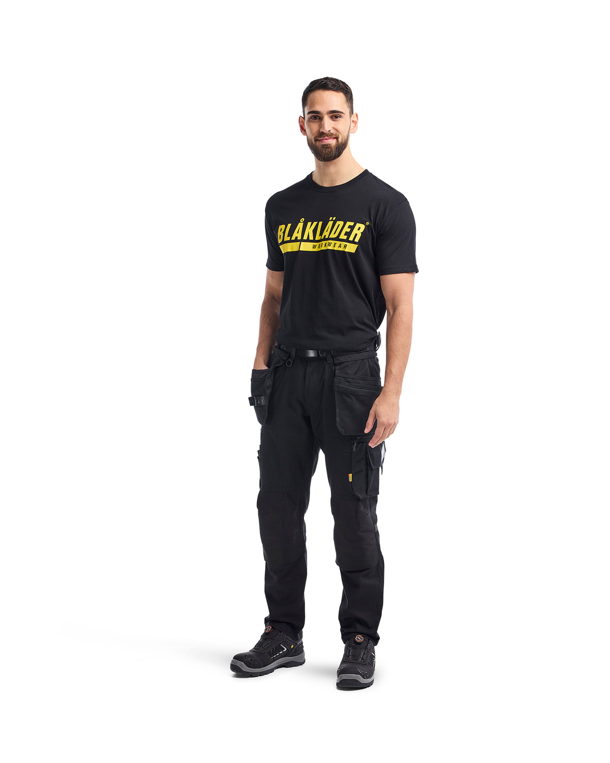 Short Sleeve Branded T-Shirt - Black/Yellow