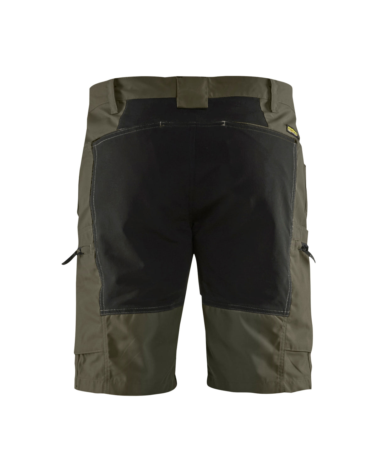Service Shorts With Stretch - Dark olive green /black