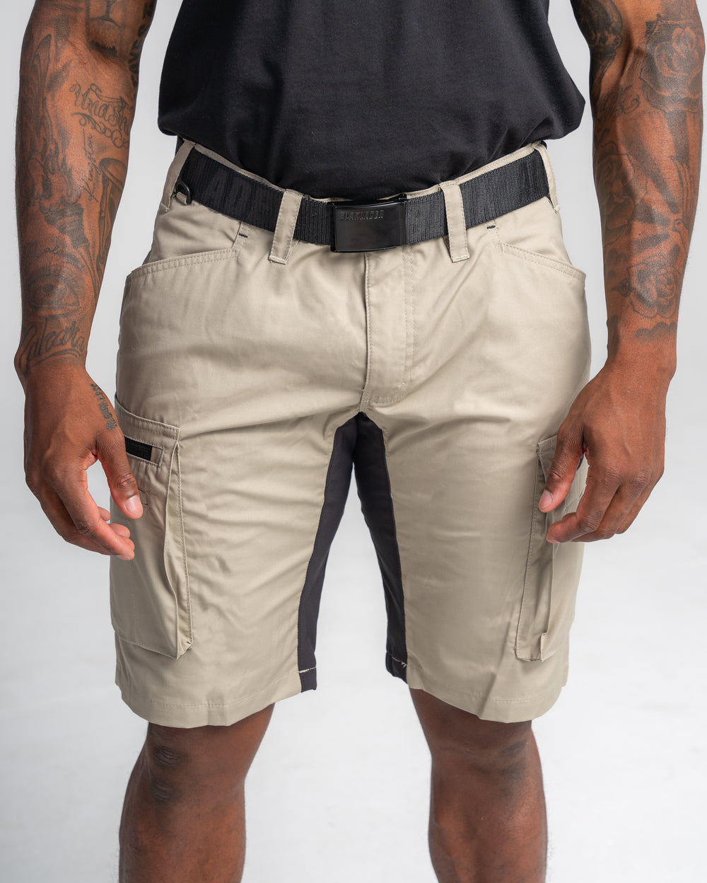Service Shorts With Stretch - Grey/Black