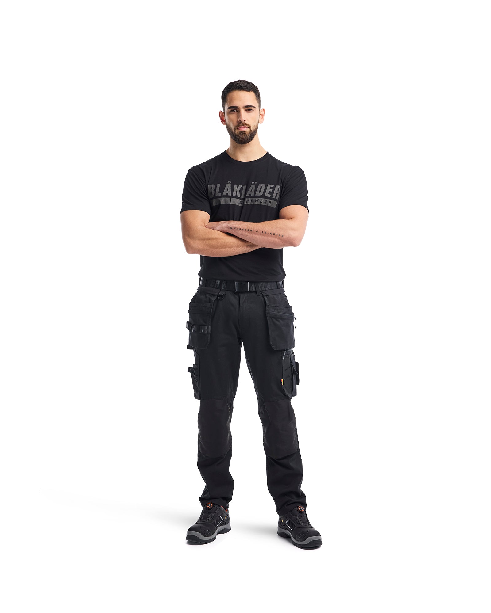 Short Sleeve Branded T-Shirt - Black