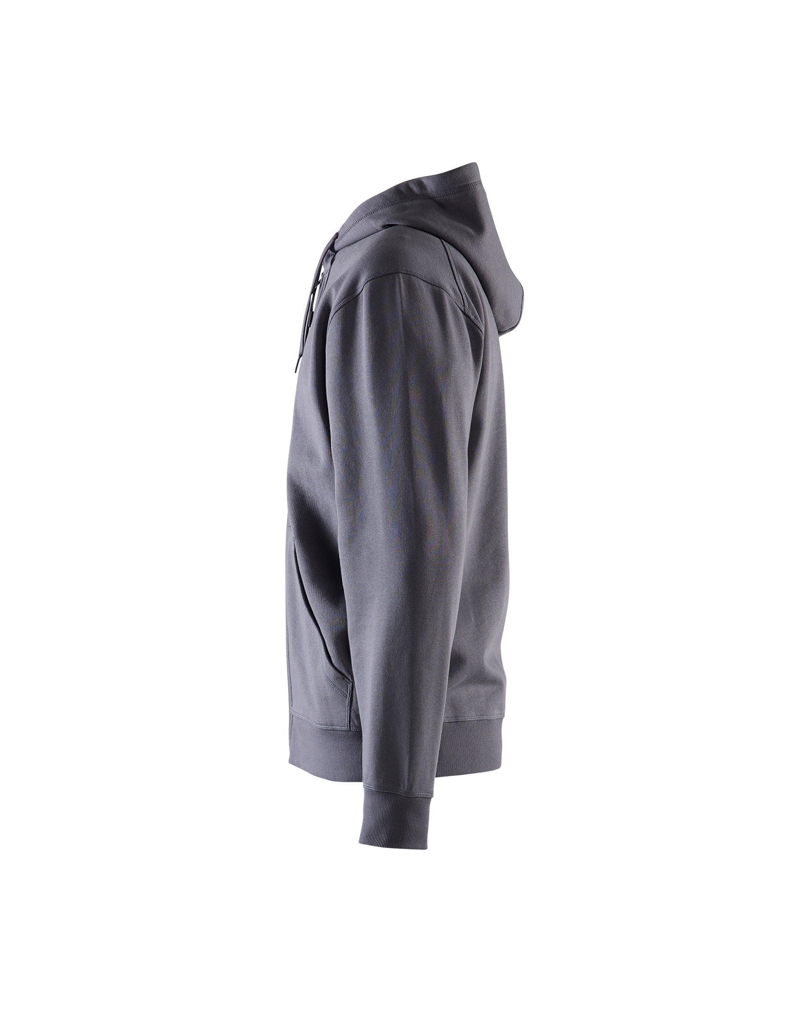 Branded Hooded Zip-up Sweatshirt - Grey