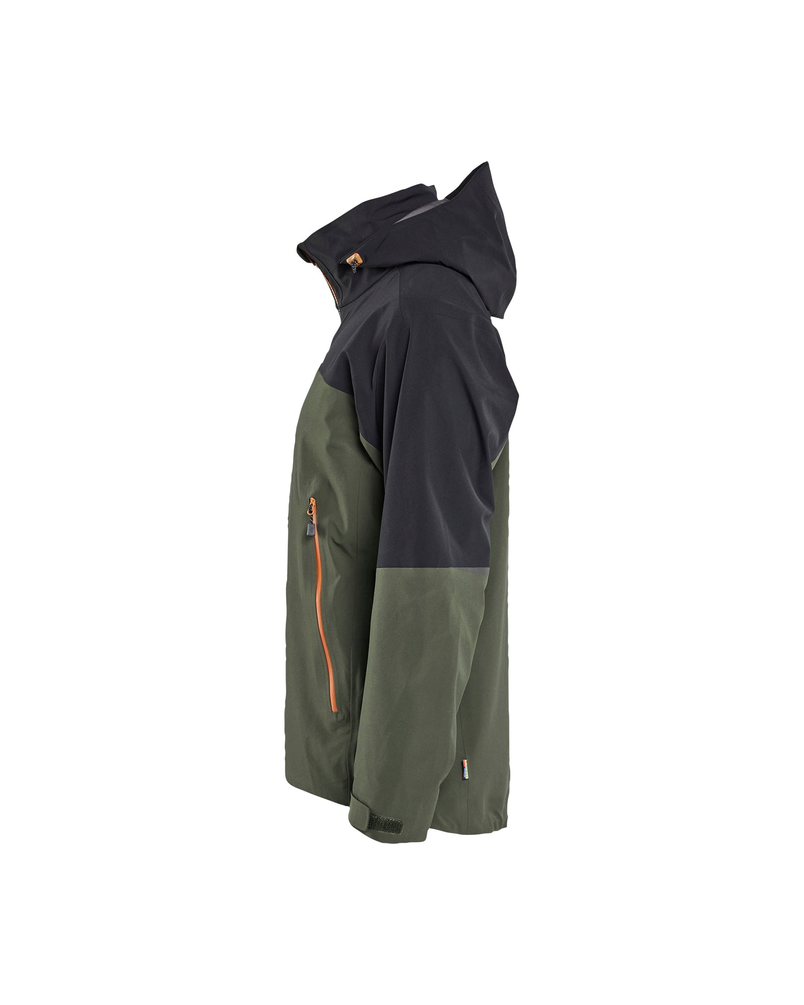 Cascade 3 Layer Shell Jacket - Forest Green/Rust