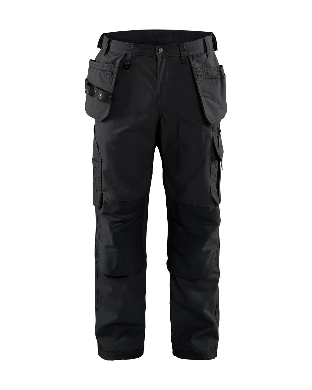 Ripstop Pants With Utility Pockets - Black