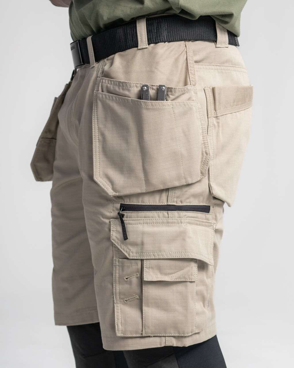 Ripstop Shorts - With Utility Pockets - Stone