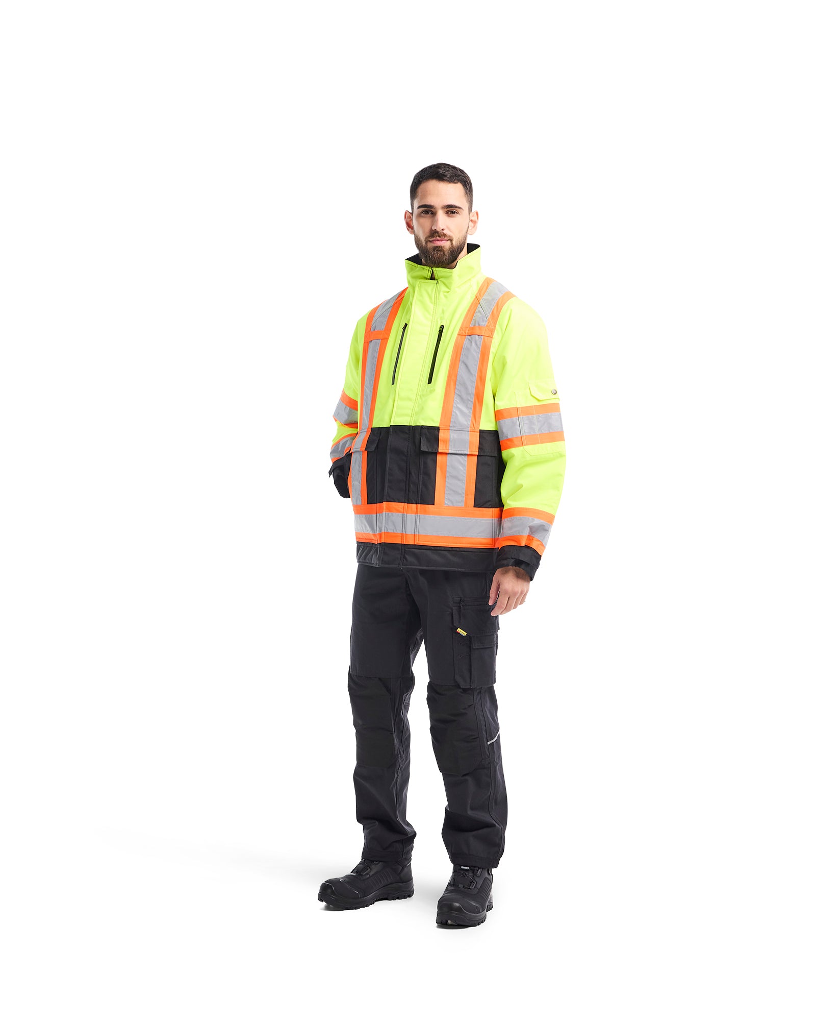 HI-VIS WINTER JACKET - Yellow Hi-viz/Black