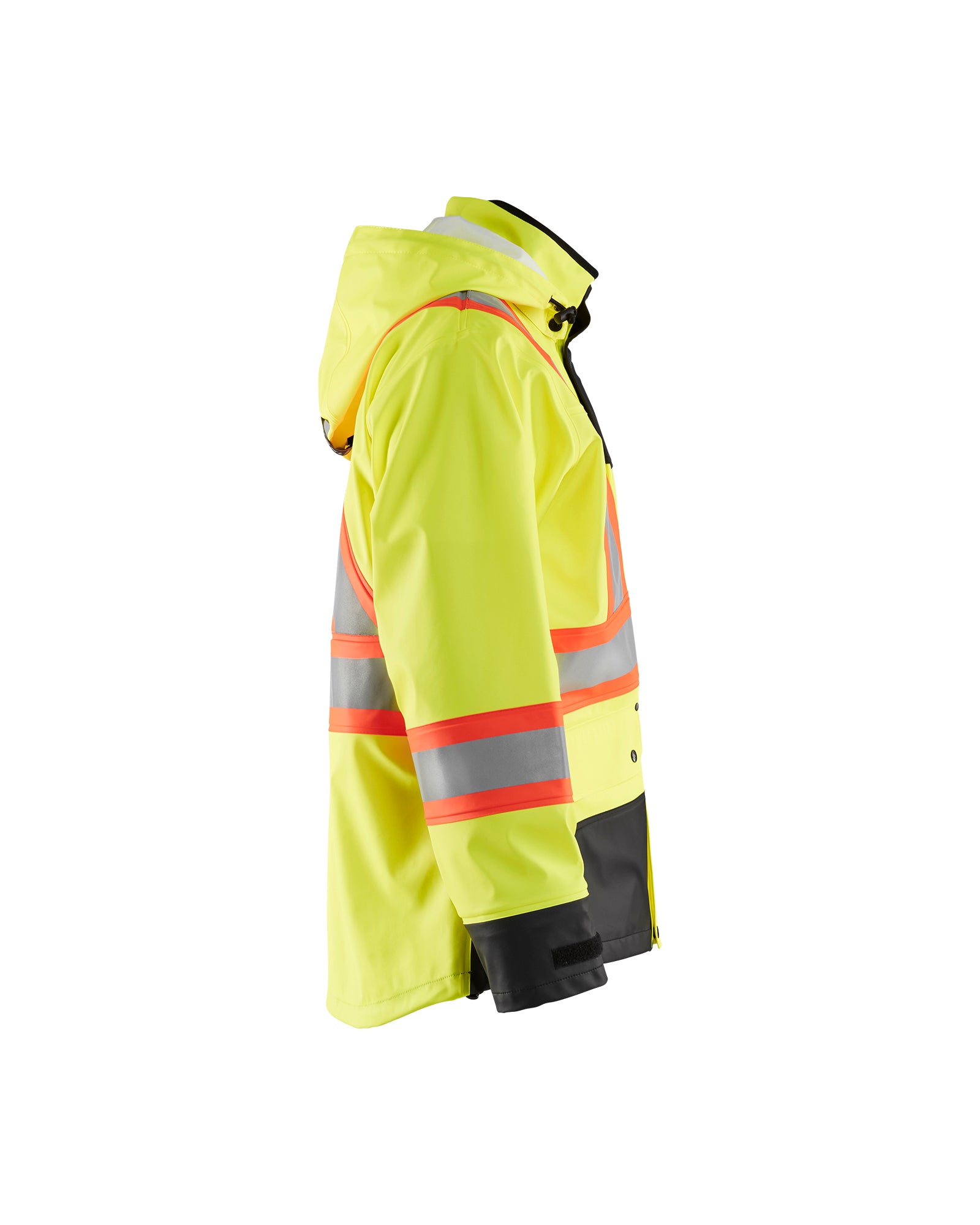 Hi-Vis Rain Jacket - Yellow Hi-viz/Black