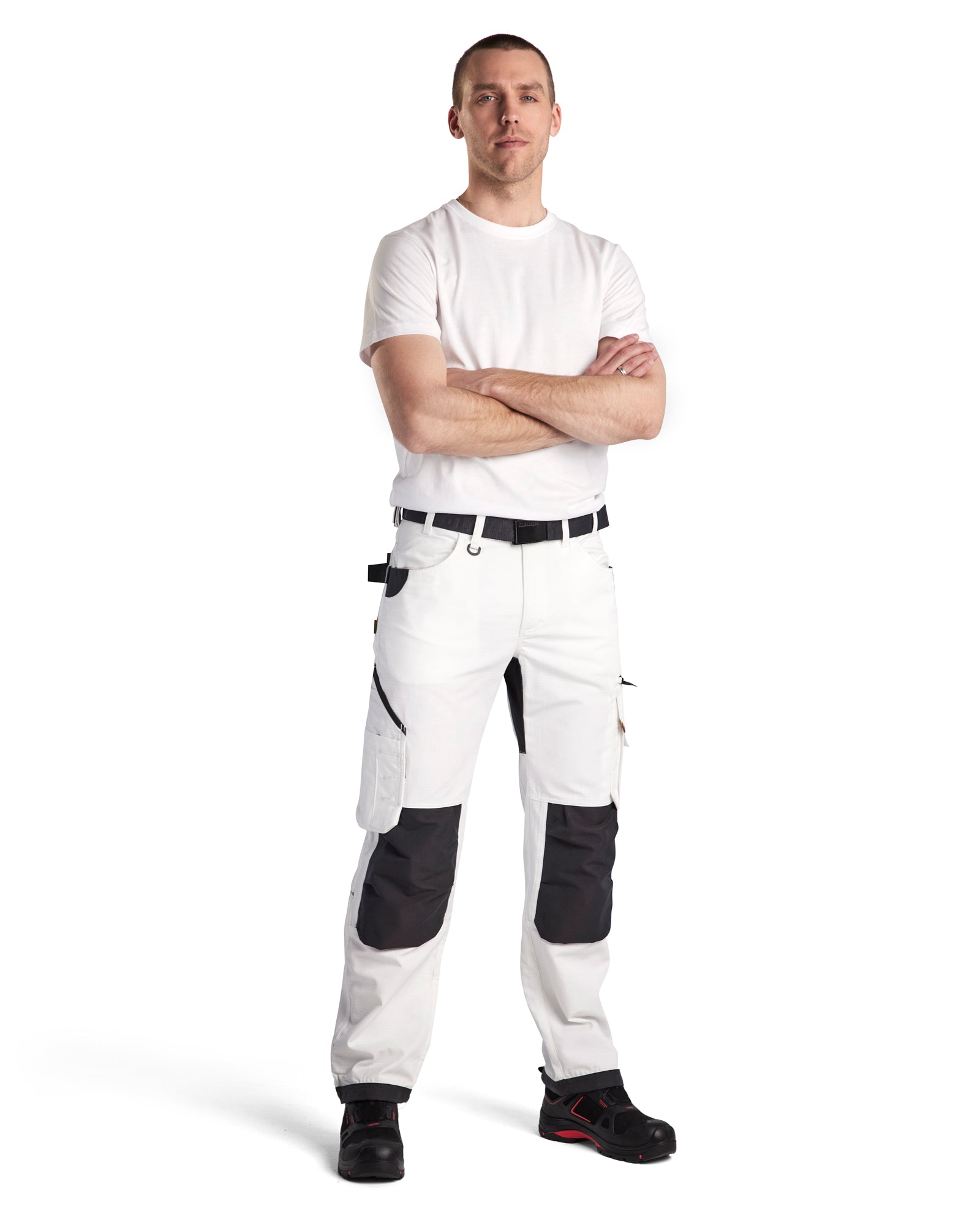 Ripstop Pants - White/Dark grey