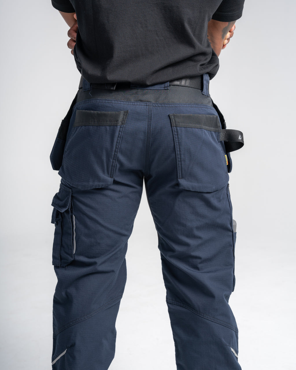 Ripstop Pants With Utility Pockets - White/Dark grey