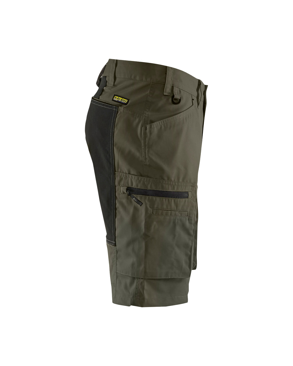 Service Shorts With Stretch - Dark olive green /black