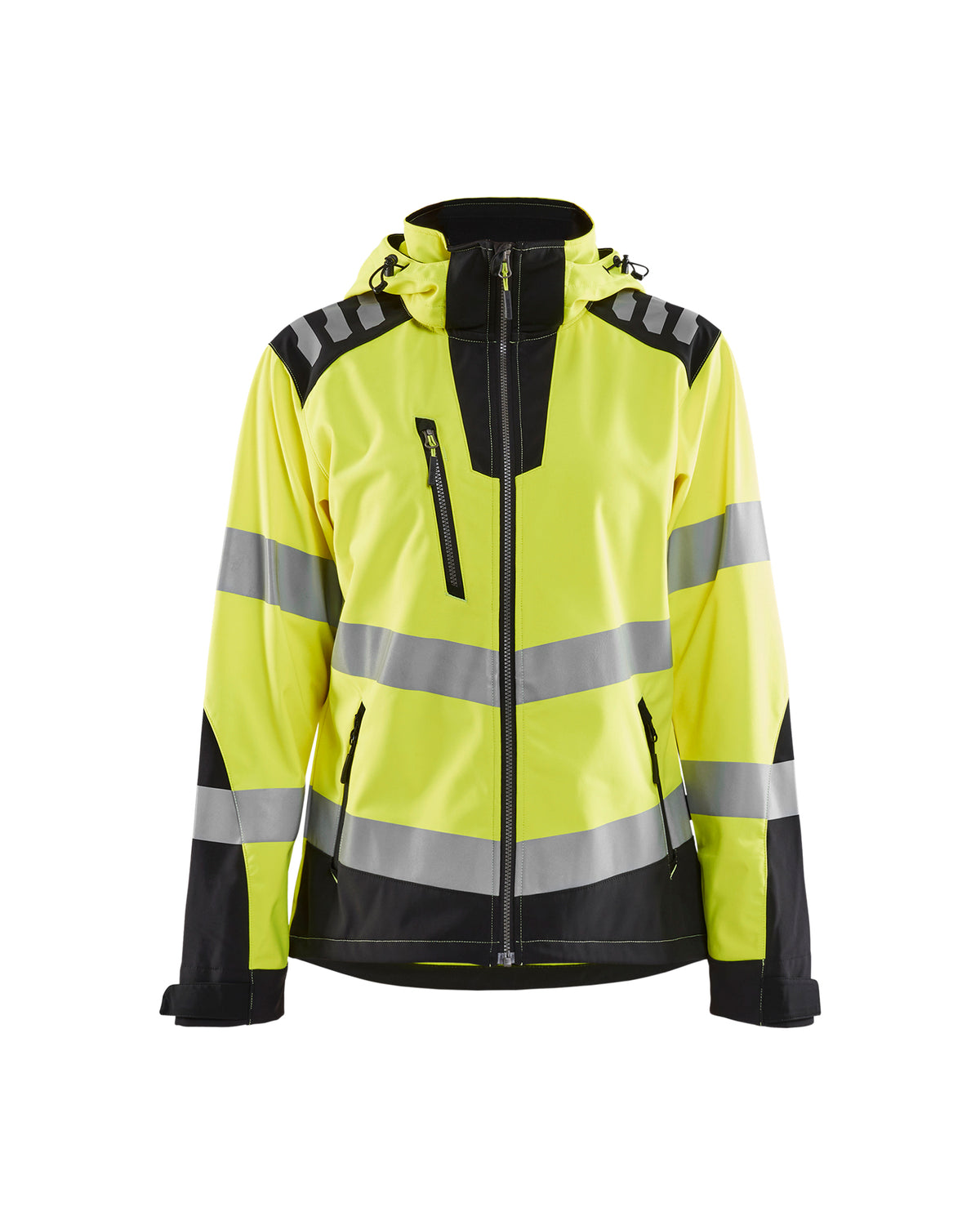 Women's Hi-Vis Softshell - Yellow Hi-viz/Black