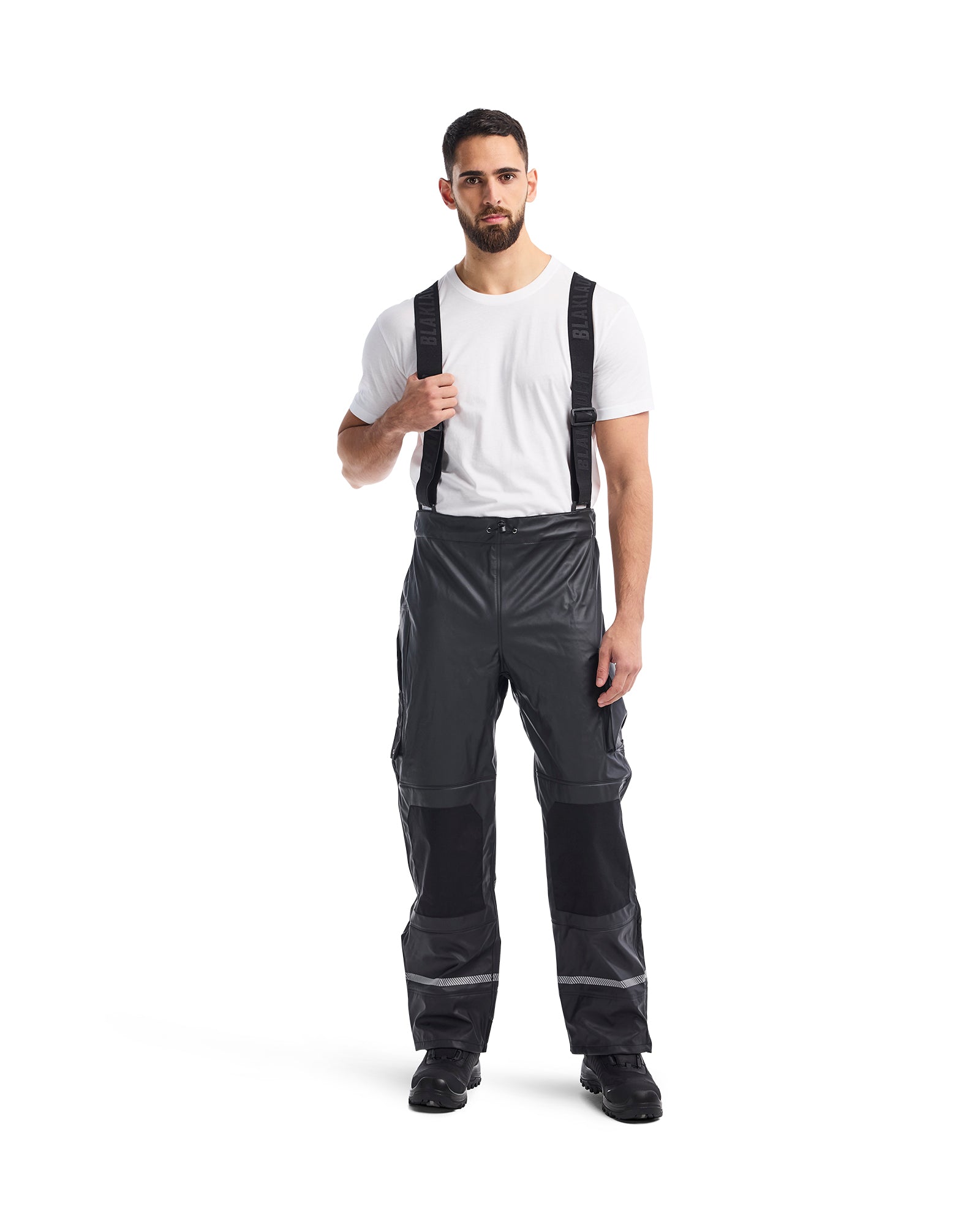Rain Pants with Reflective Details - Black