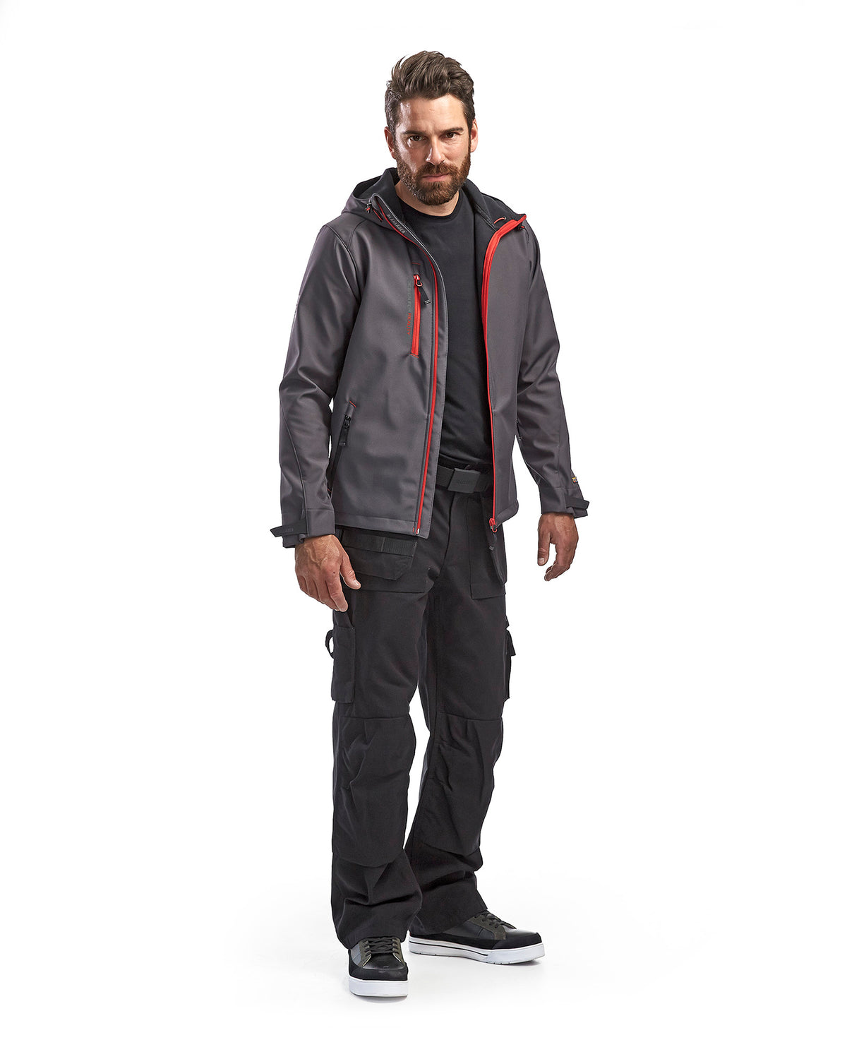 Pro Softshell Jacket - Dark grey/red