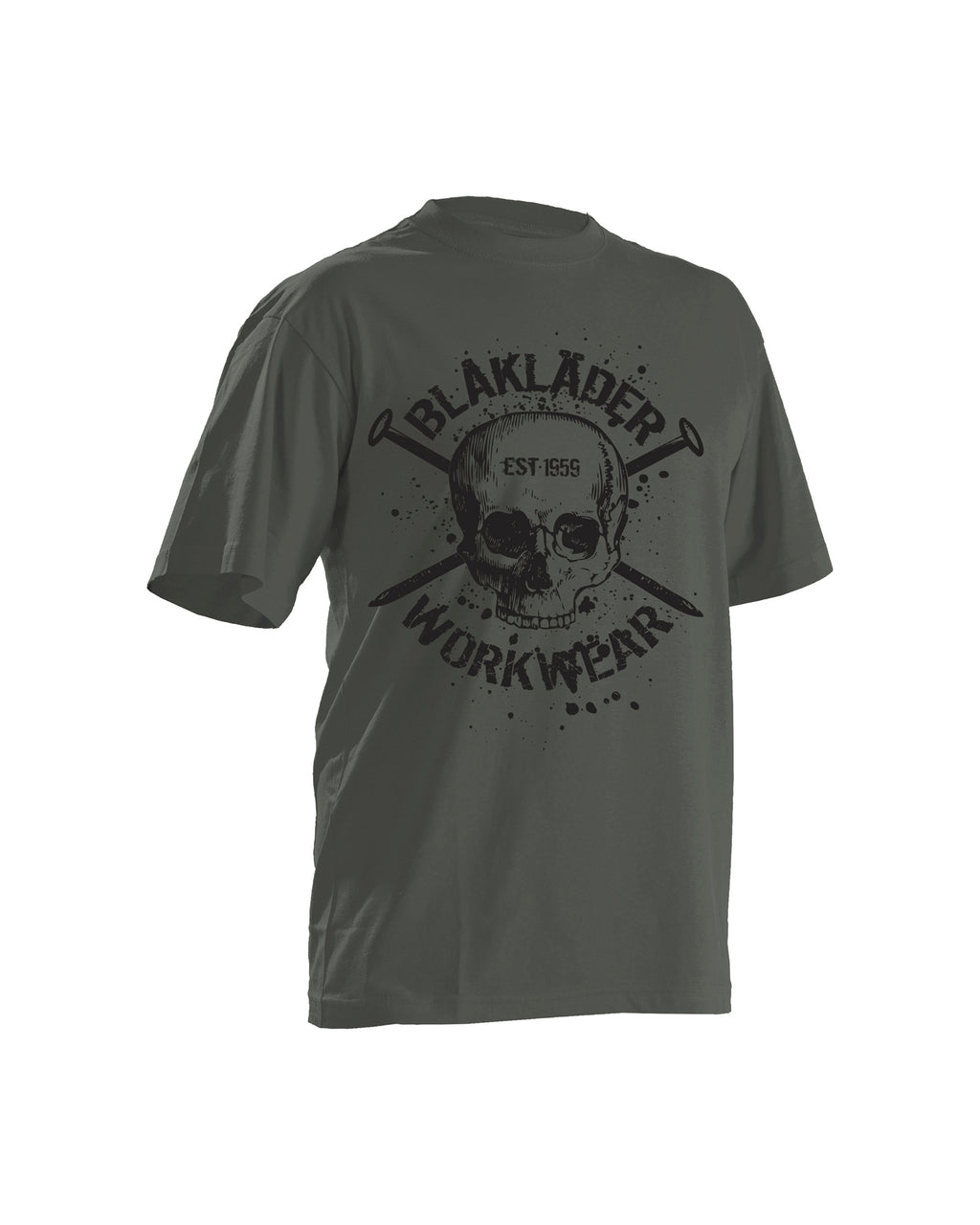 NAVY SKULLL T-SHIRT - Antique moss