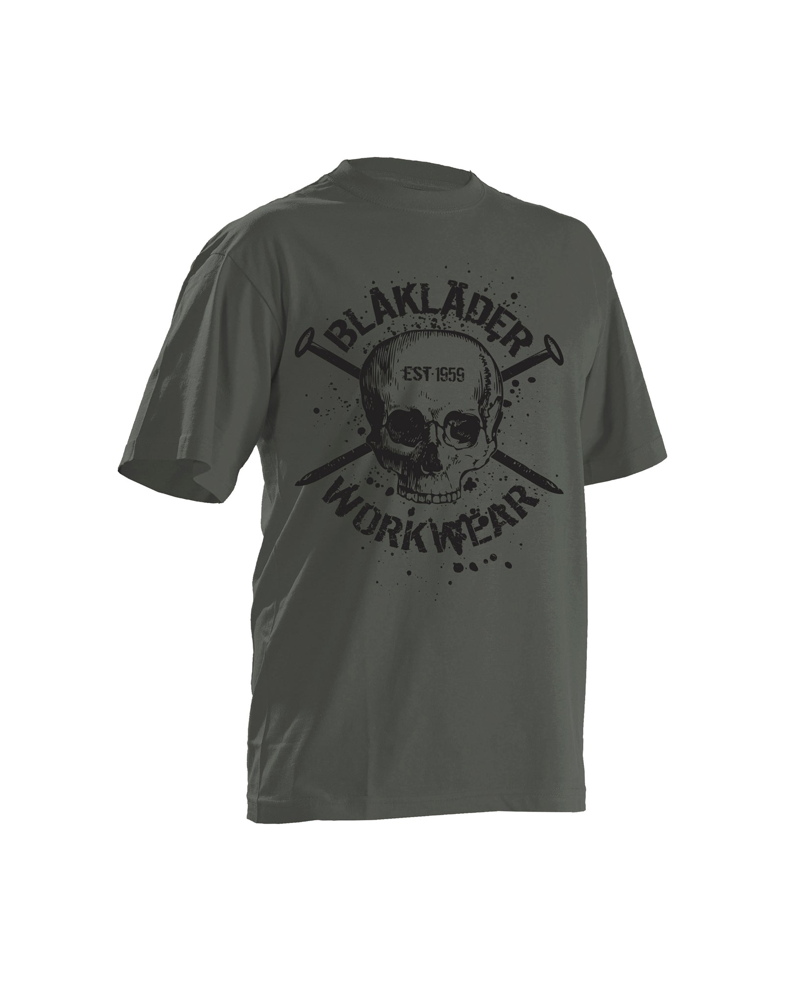 NAVY SKULLL T-SHIRT - Antique moss