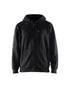 Branded Hooded Zip-up Sweatshirt - Black