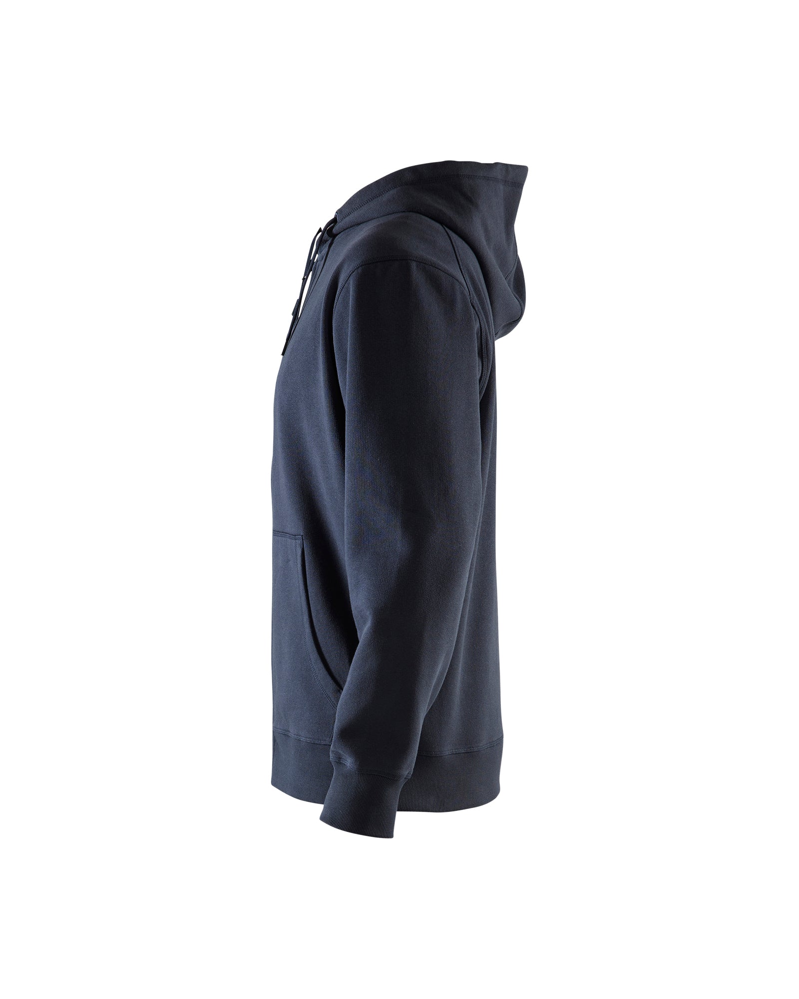 Branded Hooded Zip-up Sweatshirt - Dark navy blue