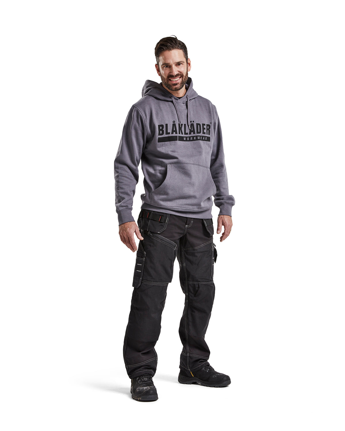 Hooded sweatshirt with print - Grey