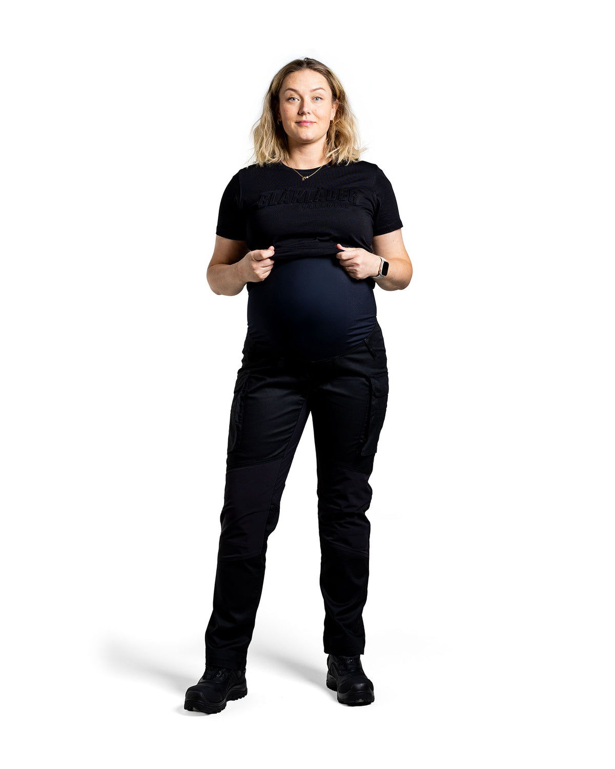 Maternity service pants with stretch - Black
