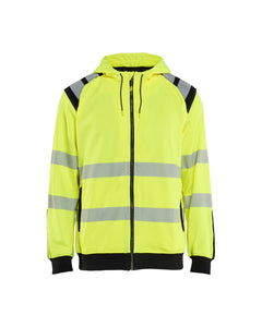 Hi-Vis Zip Sweatshirt - Yellow Hi-viz/Black