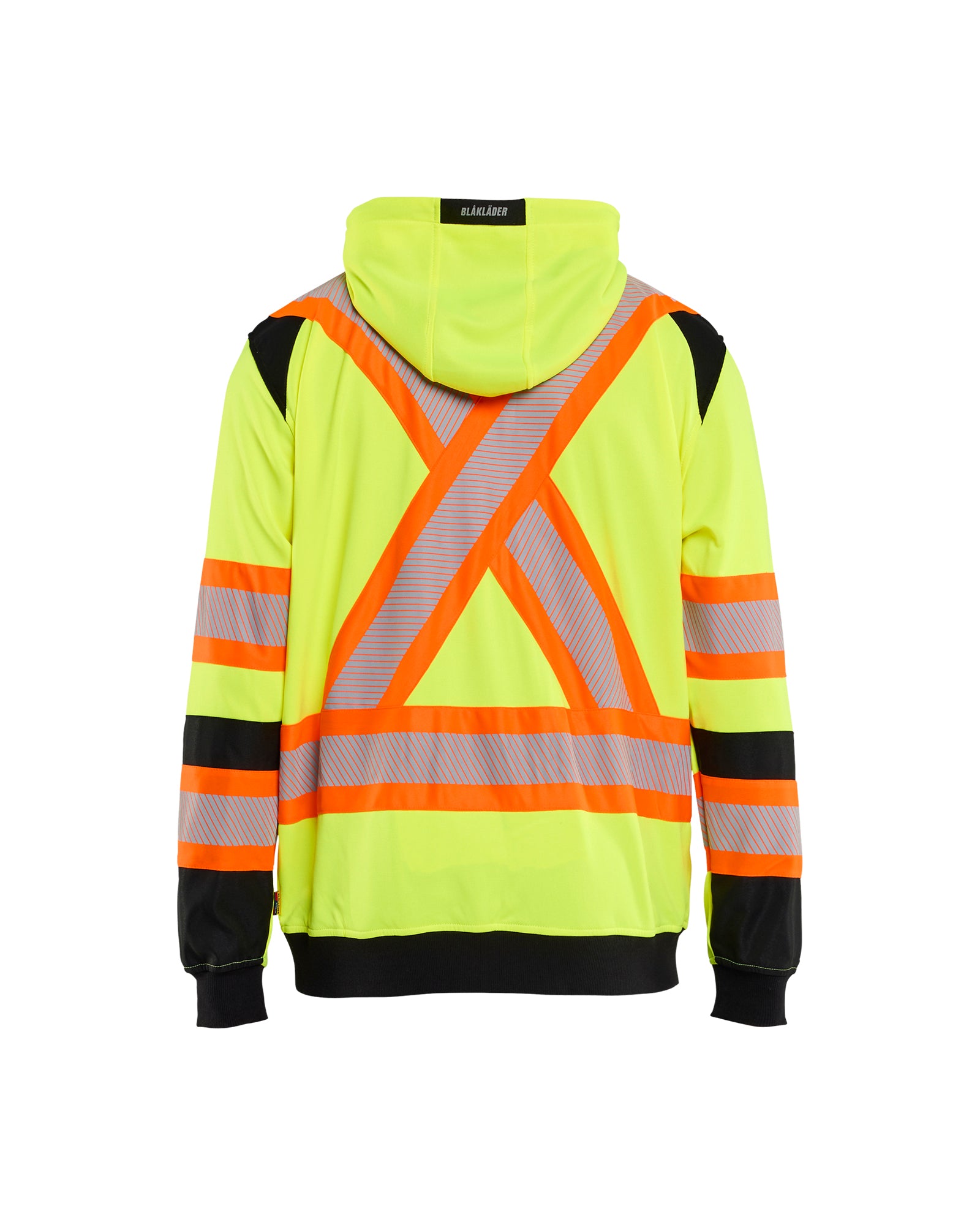 HI-VIS Zip SWEATSHIRT - Yellow Hi-viz/Black
