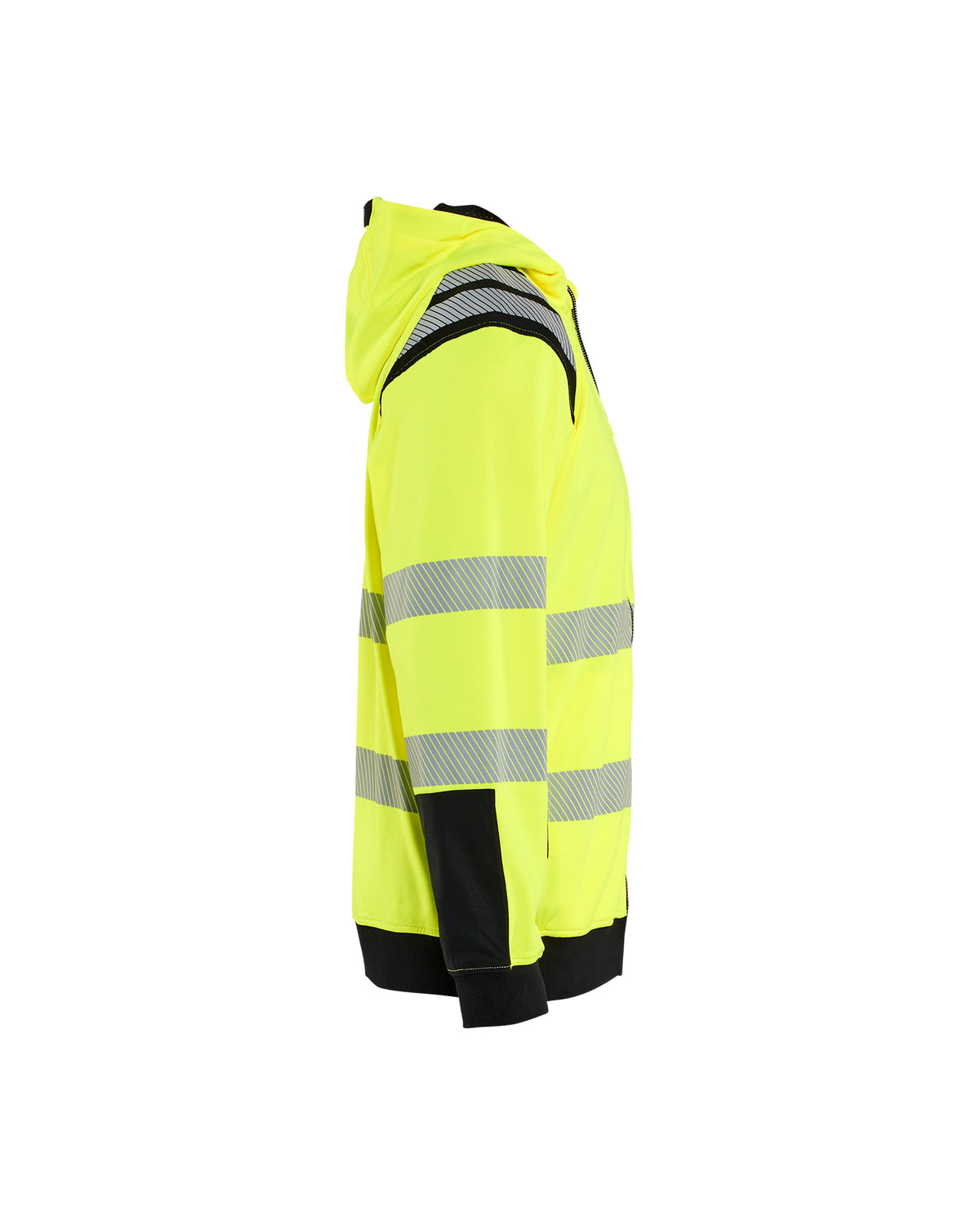 Hi-Vis Zip Sweatshirt - Yellow Hi-viz/Black