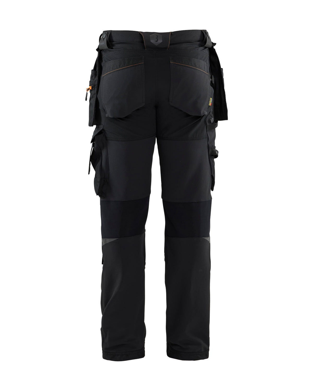 4-Way stretch Work Pants - Black/Orange