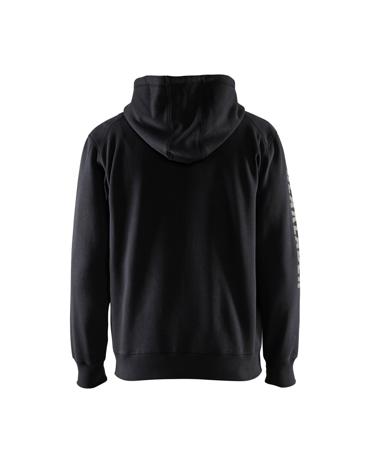 Branded Hooded Zip-up Sweatshirt - Black
