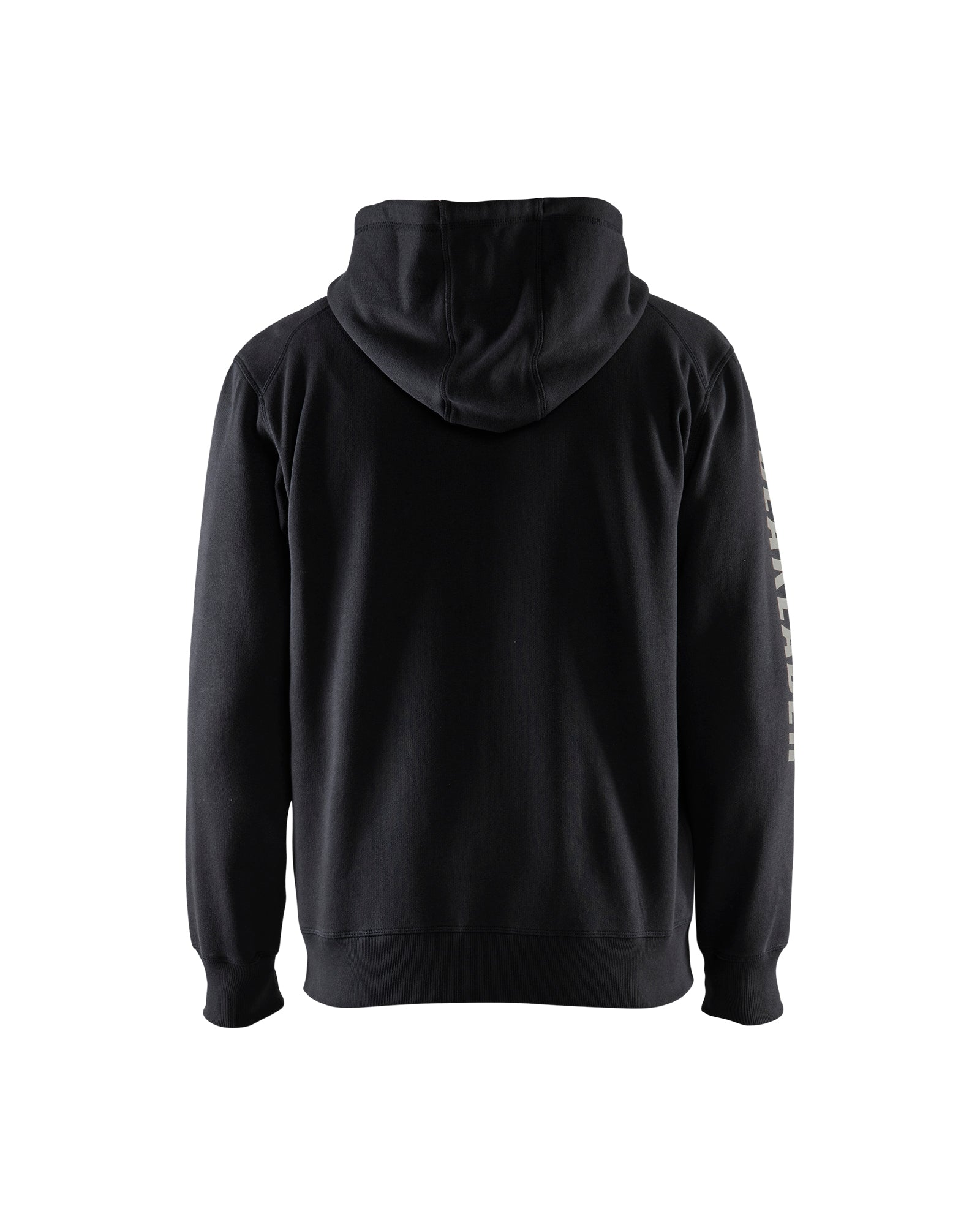 Branded Hooded Zip-up Sweatshirt - Black