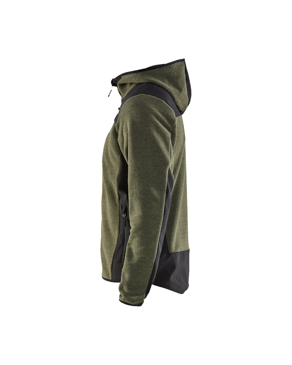 Knitted Fleece Jacket - Autumn green/Black