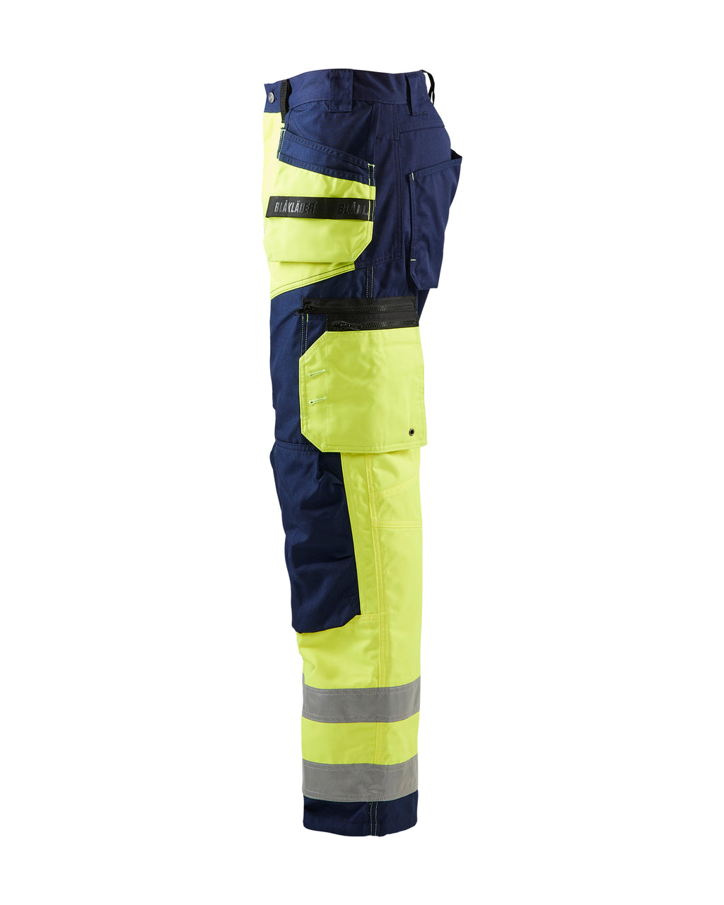 HI-VIS X1600 WORK PANTS - Yellow Hi-viz/Navy blue