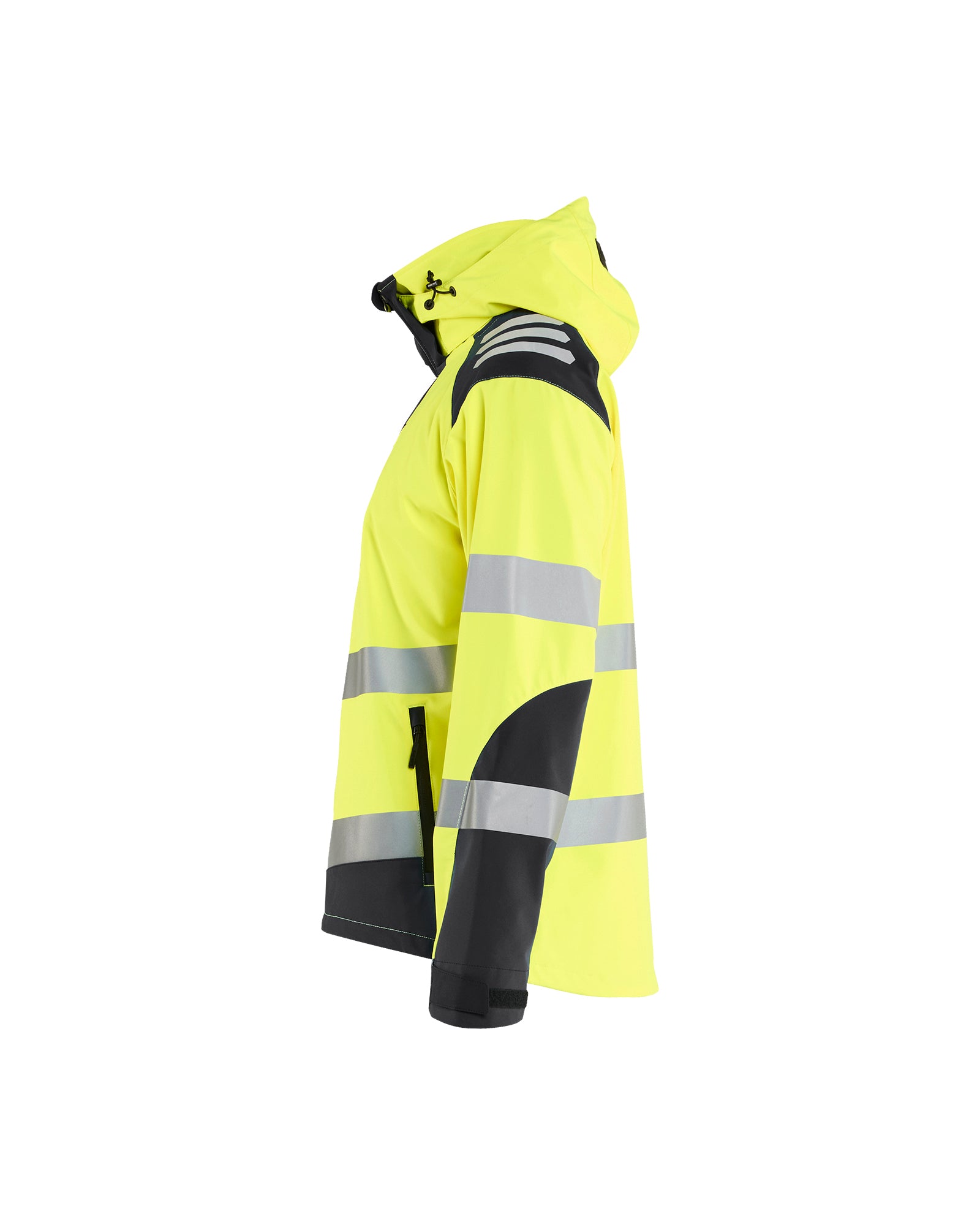 Hi-Vis Softshell Jacket - Yellow Hi-viz/Black