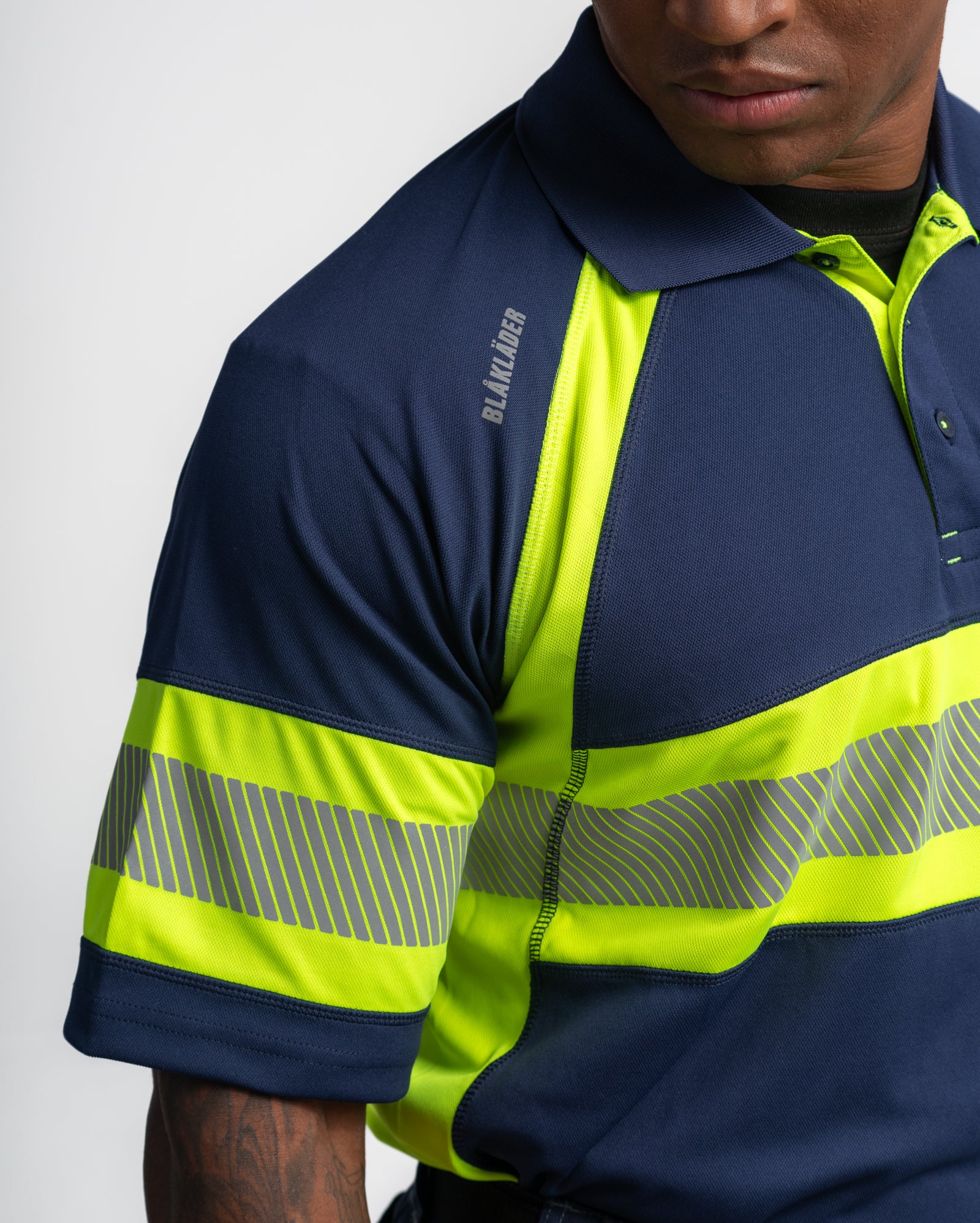 Visibility POLO - Navy blue/Yellow Hi-viz