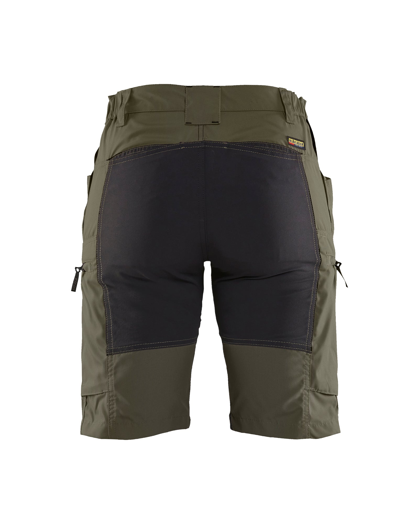 Women's Service Shorts With Stretch - Dark olive green /black