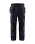 Ripstop Pants With Utility Pockets - Dark navy blue