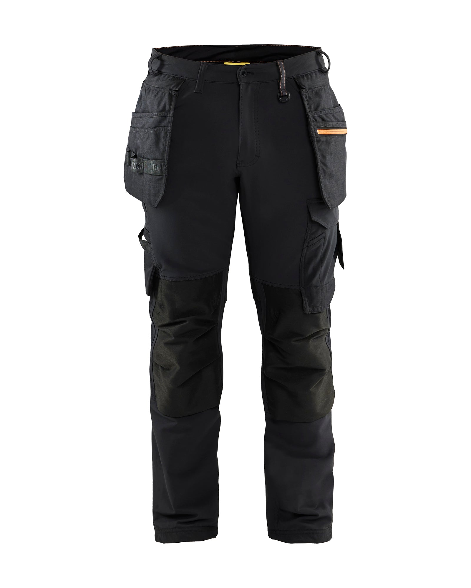 4-Way stretch Work Pants - Black/Orange
