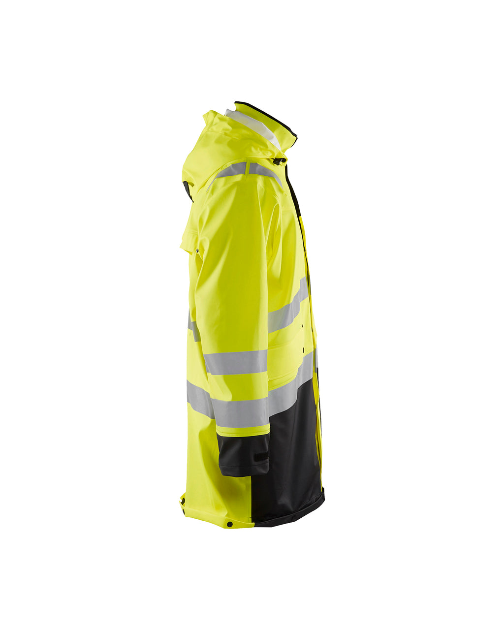 Hi-Vis Rain Coat - Yellow Hi-viz/Black