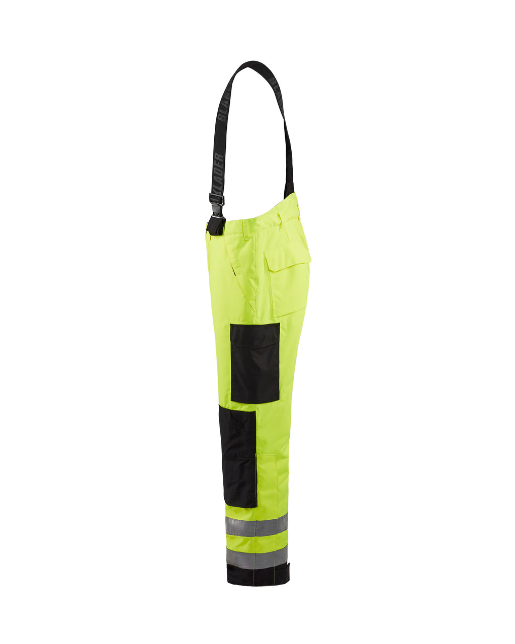 Hi-Vis Lined Shell pants - Yellow Hi-viz/Black