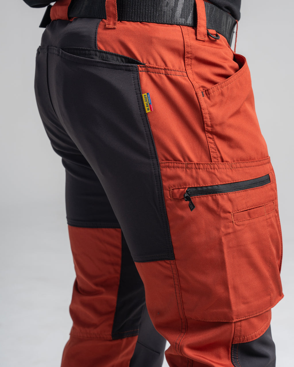 Service Pants with Stretch - Burned Red/Black