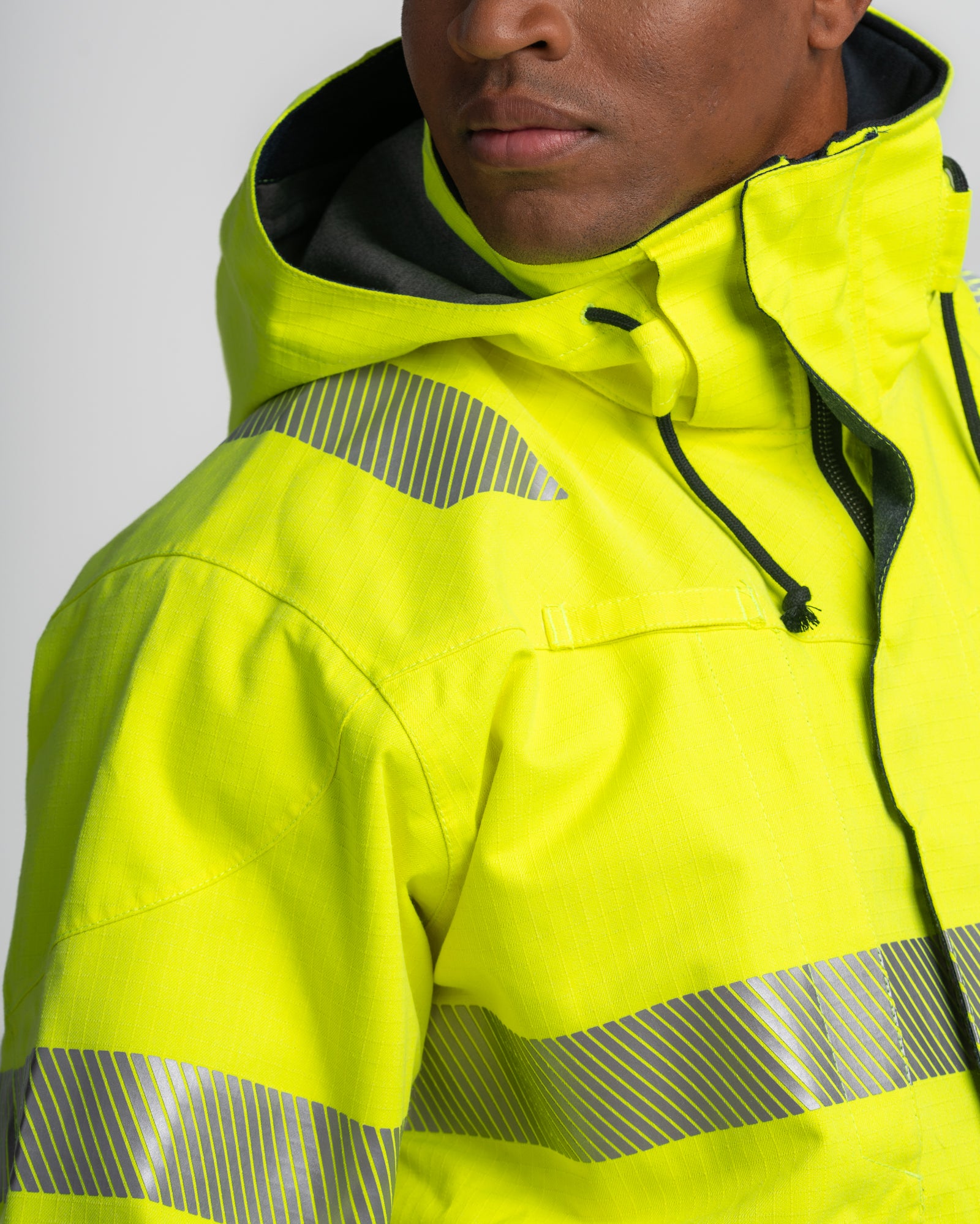 Multinorm Shell Jacket - Yellow Hi-viz/Navy blue