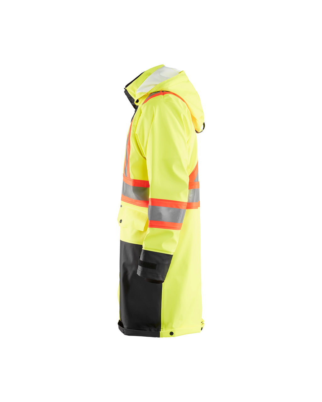 Hi-vis rain Coat - Yellow Hi-viz/Black