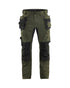 Craftsman trousers with stretch - Forest Night/Black