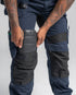 Ripstop Pants With Utility Pockets - White/Dark grey