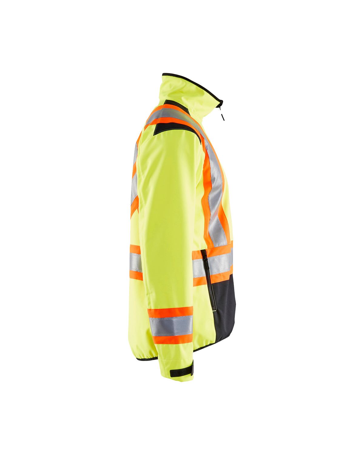 Hi-Vis Softshell Jacket - Yellow Hi-viz/Black