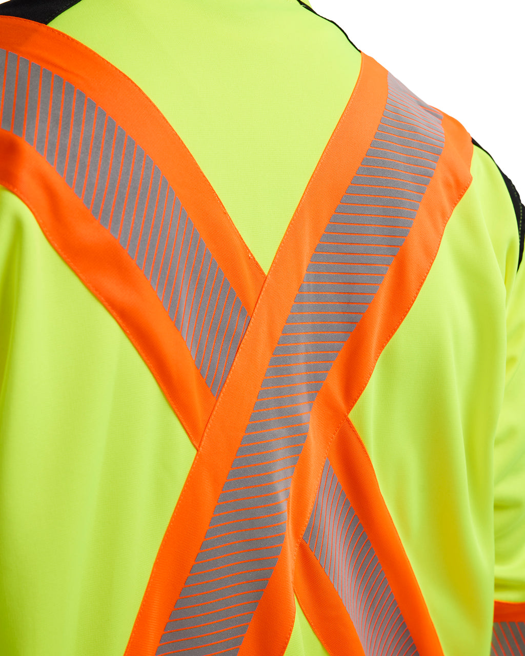 HI-VIS Zip SWEATSHIRT - Yellow Hi-viz/Black