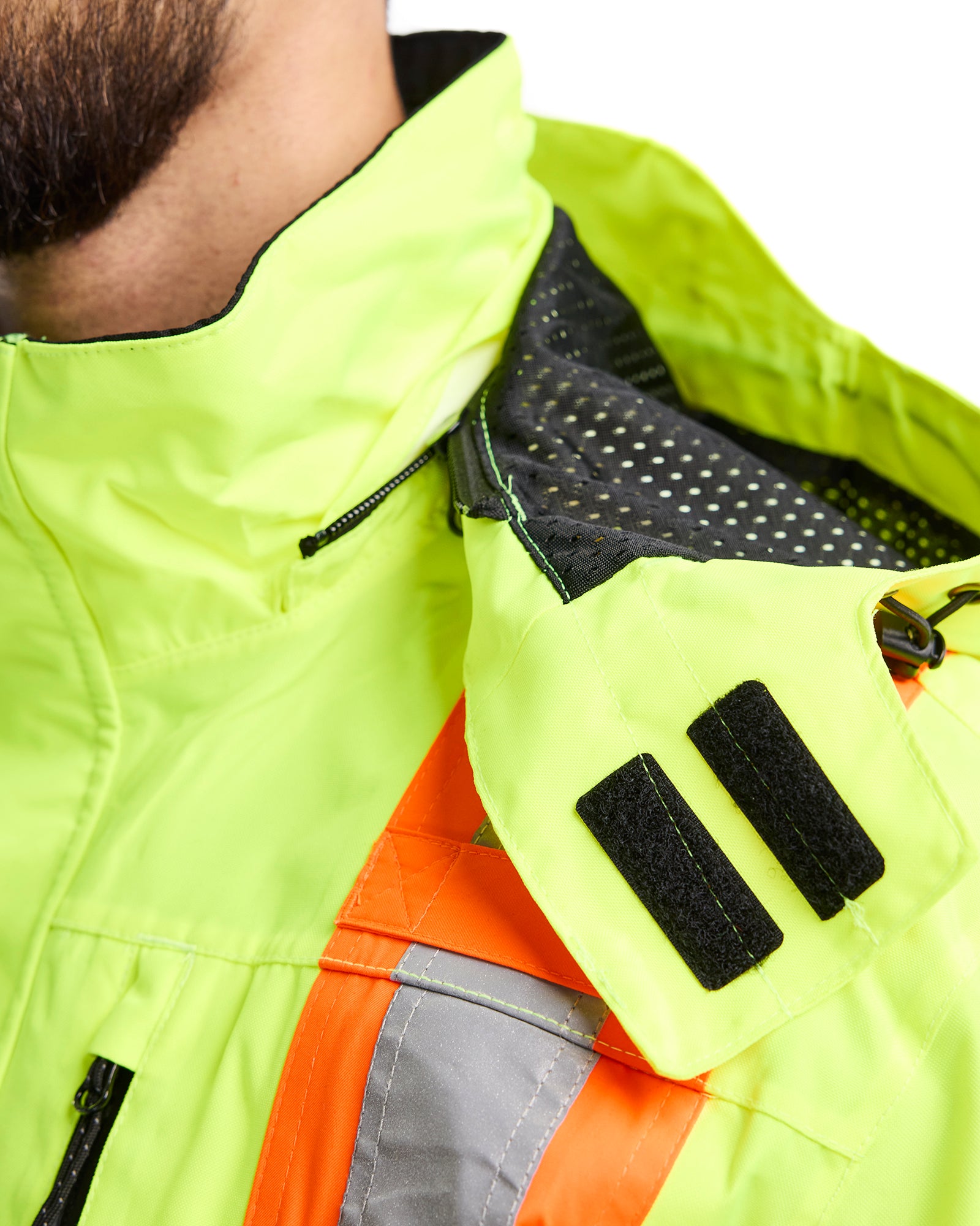 HI-VIS SHELL JACKET - Yellow Hi-viz/Black